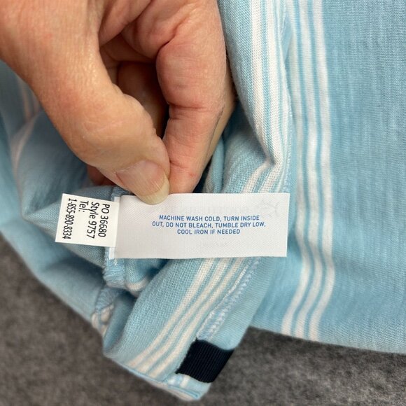 Southern Tide Summer Ray Stripe Polo Shirt Men's Size Large Rain Water Blue NWT - Picture 8 of 11
